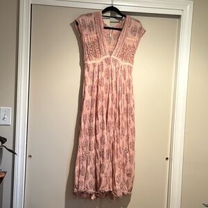 Free People XS Cotton Block Print Cover Up